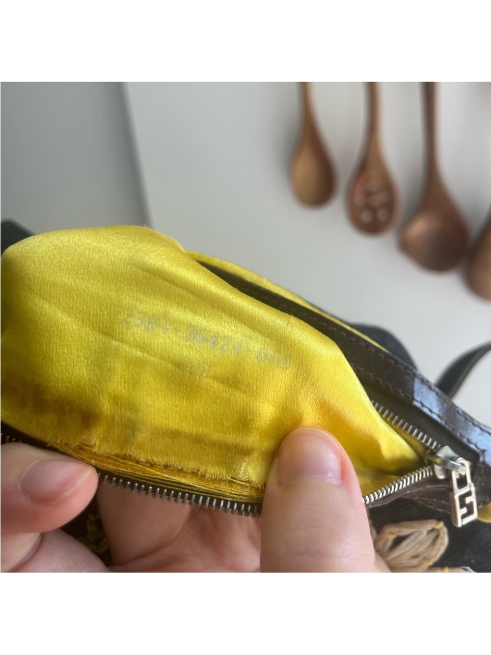 Fendi Baguette Denim Raffia Bag - Picture 11 of 12